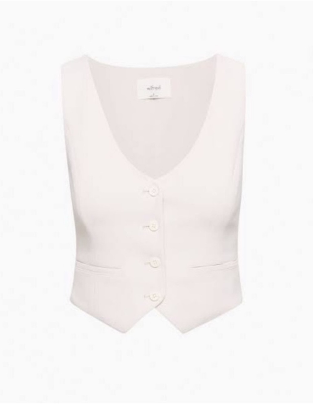 Aritzia Wilfred Desire Button Vest in light birch